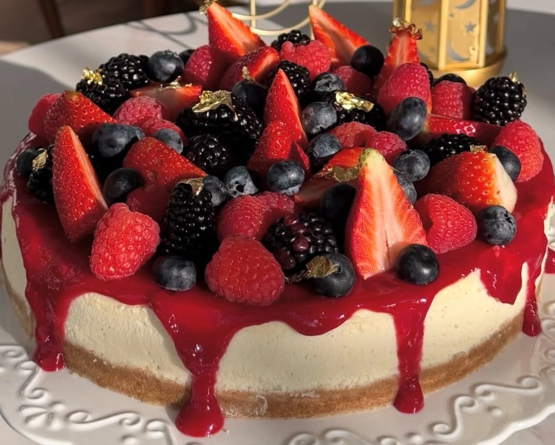 vanilla berry cheesecake